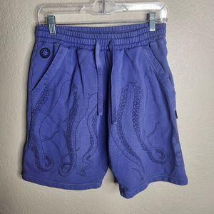 Octopus Brand Sweatshorts Men's Small Purple Cotton Drawstring Elastic Waist